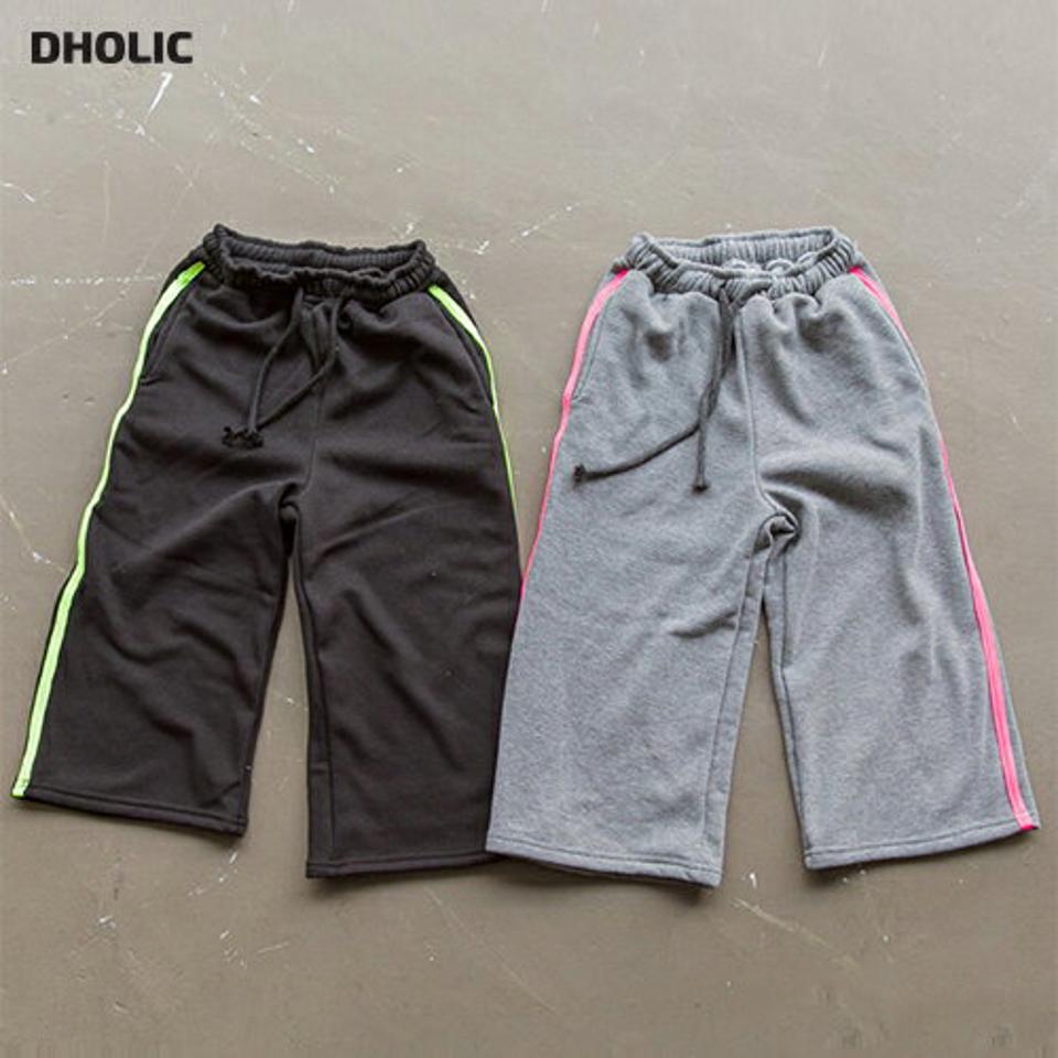 【キッズ30%OFF】裏起毛ラインワイドパンツ(kids)・u10447 キッズ【3~8才】【pt】【パンツ ズボン ロングパンツ 長ズボン　ワイドパンツ ワイド 裏起毛 ライン カジュアル ラフ 女の子 男の子 冬 韓国 韓国子供服 子供 こども 子供服 こども服】【KIDS】
