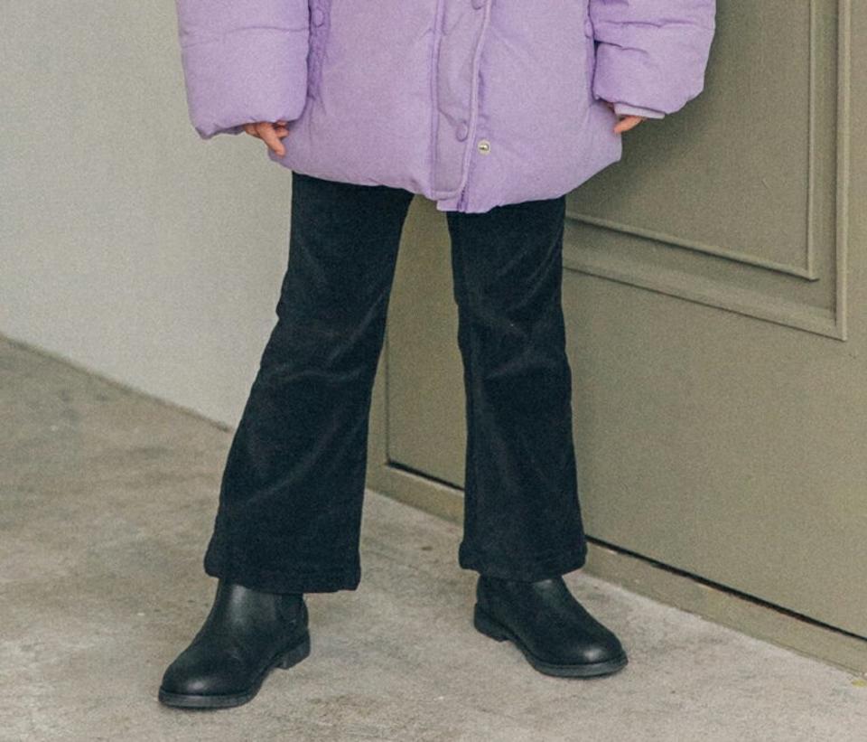 【キッズ30%OFF】裏起毛コーデュロイブーツカットパンツ(Kids)・u10458 キッズ【3~8才】【pt】【パンツ ズボン ロングパンツ 長ズボン ブーツカット コーデュロイ 単色 シンプル 裏起毛 女の子 男の子 冬 韓国 韓国子供服 子供 こども 子供服 こども服】【KIDS】
