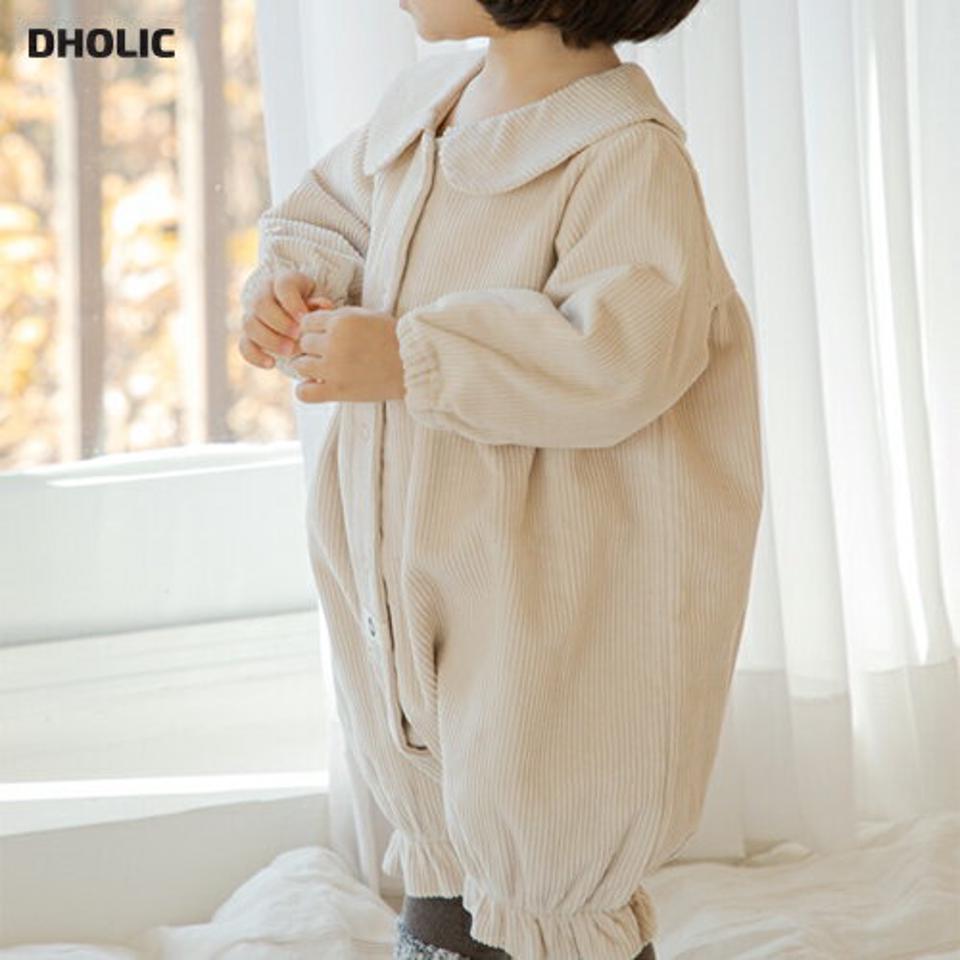 コーデュロイロンパース・p009383 キッズ【0~2才】【bc】【ロンパース 長袖 パンツ ズボン 長ズボン コーデュロイ シンプル 単色 丸襟 カジュアル 可愛い かわいい 女の子 男の子 秋 冬 韓国 韓国子供服 子供 こども 子供服 こども服】【KIDS】