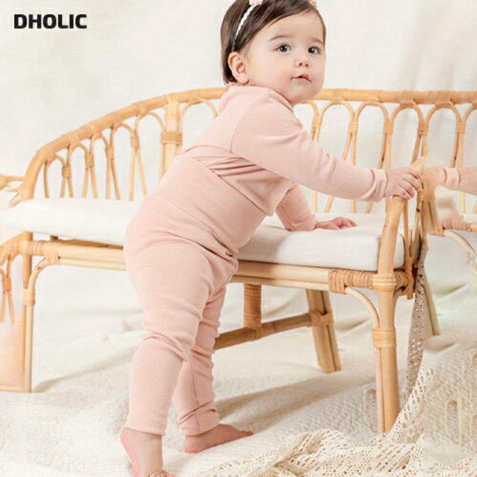 レースカラー上下SET(pink)・p009021 キッズ【0~2才】【set】【セットアップ setup トップス 長袖 パンツ ズボン 長ズボン レース 襟コンシャス 上下 単色 無地 シンプル 女の子 秋 冬 韓国 韓国子供服 子供 こども 子供服 こども服】【KIDS】