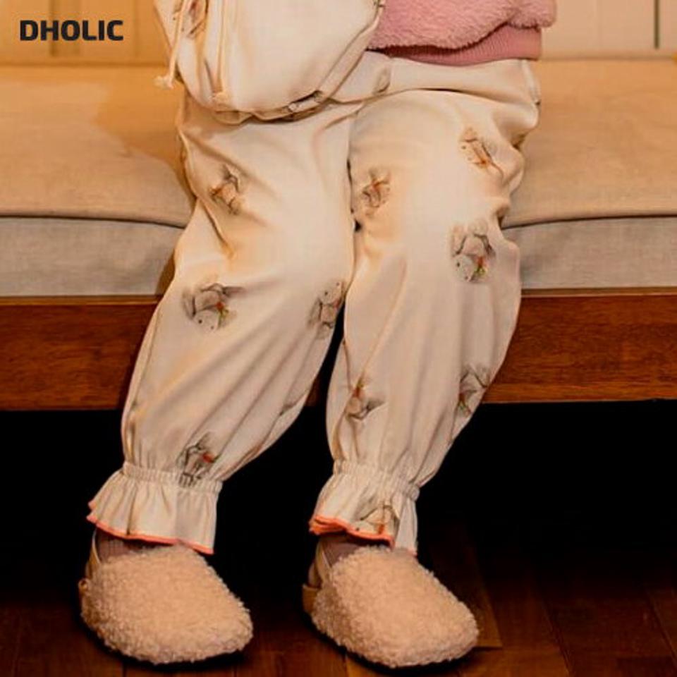 【キッズ30%OFF】両起毛うさぎプリントパンツ・u10430 キッズ【3~8才】【pt】【パンツ ズボン ロングパンツ 長ズボン ウサギ うさぎ 裏起毛 起毛 両起毛 可愛い かわいい アニマル 動物 ガーリー 女の子 男の子 冬 韓国 韓国子供服 子供 こども 子供服 こども服】【KIDS】