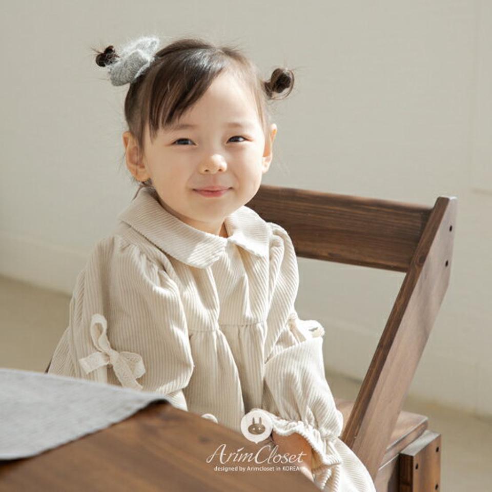 サイドリボンコットンワンピース・p009224 キッズ【0~2才】【ops】【ワンピース ロング ロングワンピース 長袖 コットン 綿 リボン りぼん レース フリル 可愛い かわいい ガーリー 女の子 秋 冬 韓国 韓国子供服 子供 こども 子供服 こども服】【KIDS】