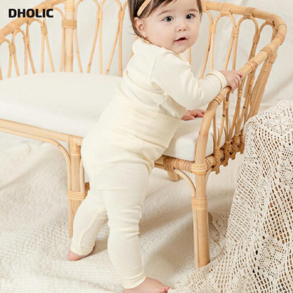 レースカラー上下SET(cream)・p009014 キッズ【0~2才】【set】【セットアップ setup トップス 長袖 パンツ ズボン 長ズボン レース 襟コンシャス 上下 単色 無地 シンプル 女の子 秋 冬 韓国 韓国子供服 子供 こども 子供服 こども服】【KIDS】