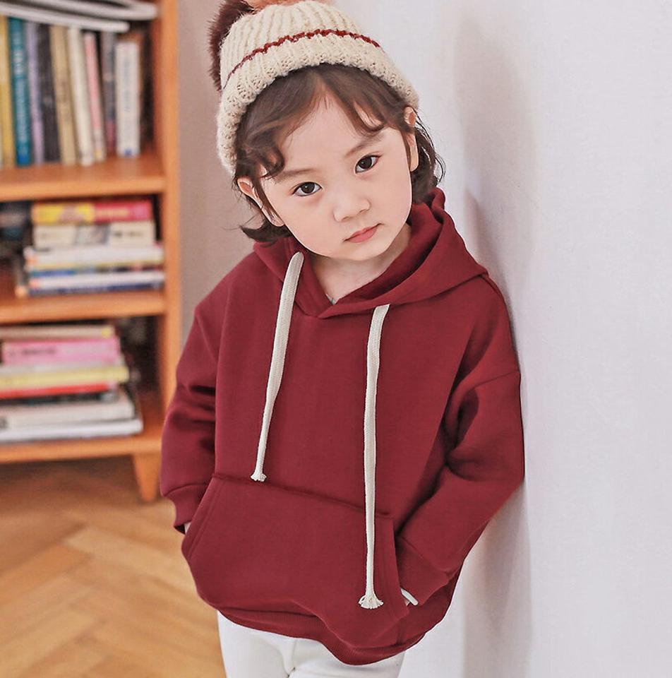 両起毛ルーズフーディ・p010409 キッズ 【3~8才】【tops】【韓国 ファッション トップス スウェット トレーナー Tシャツ カットソー 長袖 ルーズ 女の子 男の子 無地 ユニセックス キッズ 子供 子供服 幼稚園 通学 通園 低学年 秋 冬】【KIDS】【WS】