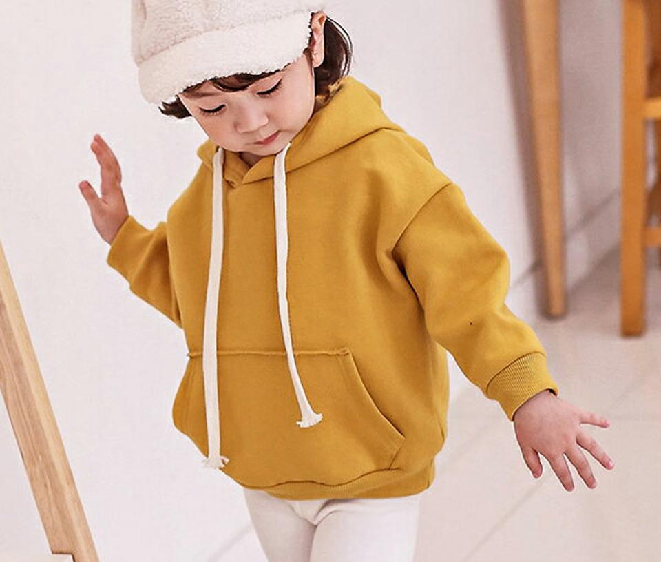 両起毛ルーズフーディ・p010409 キッズ 【3~8才】【tops】【韓国 ファッション トップス スウェット トレーナー Tシャツ カットソー 長袖 ルーズ 女の子 男の子 無地 ユニセックス キッズ 子供 子供服 幼稚園 通学 通園 低学年 秋 冬】【KIDS】【WS】