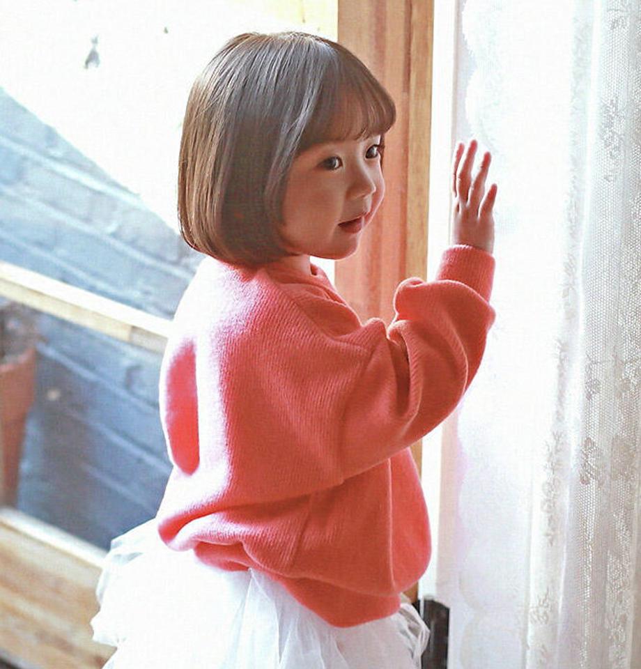 起毛オーバーニット・p010402 キッズ 【3~8才】【tops】【韓国 ファッション トップス　ニット 長袖 ルーズ ゆったり リブニット 女の子 男の子 無地 ユニセックス キッズ 子供 子供服 幼稚園 通学 通園 低学年 秋 冬】【KIDS】【WS】