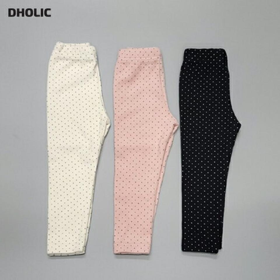 両起毛ミニドットレギンス(junior)・u10273 キッズ 【9~17才】【pt】【韓国 ファッション ボトムス レギンス パンツ スパッツ デイリー 女の子 パターン 柄が 保温 暖かい キッズ 子供 こども 子供服 通学 小学生 ジュニア 秋 冬】【KIDS】