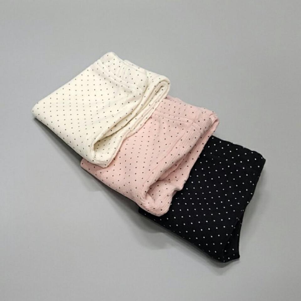 両起毛ミニドットレギンス(junior)・u10273 キッズ 【9~17才】【pt】【韓国 ファッション ボトムス レギンス パンツ スパッツ デイリー 女の子 パターン 柄が 保温 暖かい キッズ 子供 こども 子供服 通学 小学生 ジュニア 秋 冬】【KIDS】