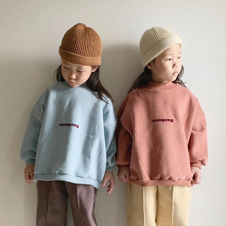 【キッズ30%OFF】裏起毛キャンピングスウェット(junior)・u10124 キッズ 【9~17才】【tops】【韓国 ファッション トップス トレーナー Tシャツ カットソー 長袖 ルーズ 女の子 男の子 ロゴ ユニセックス キッズ 子供 こども 子供服 通学 小学生 ジュニア 秋 冬】【KIDS】