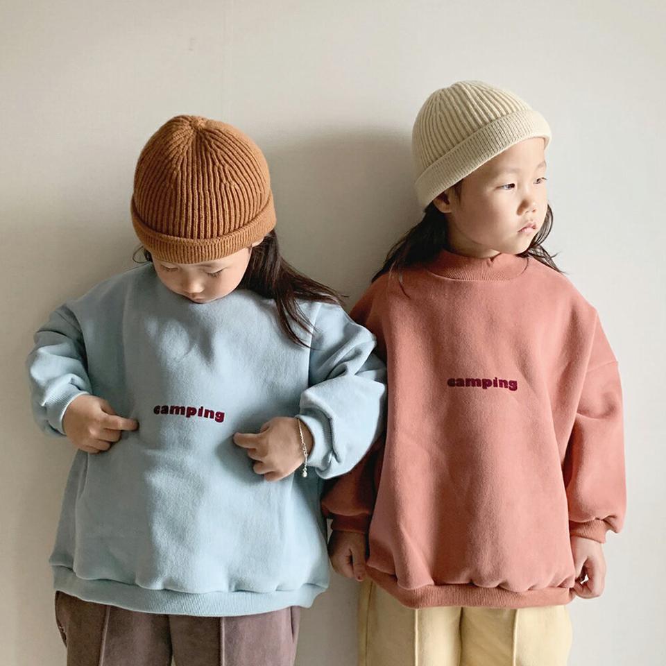 【キッズ30%OFF】裏起毛キャンピングスウェット(junior)・u10124 キッズ 【9~17才】【tops】【韓国 ファッション トップス トレーナー Tシャツ カットソー 長袖 ルーズ 女の子 男の子 ロゴ ユニセックス キッズ 子供 こども 子供服 通学 小学生 ジュニア 秋 冬】【KIDS】