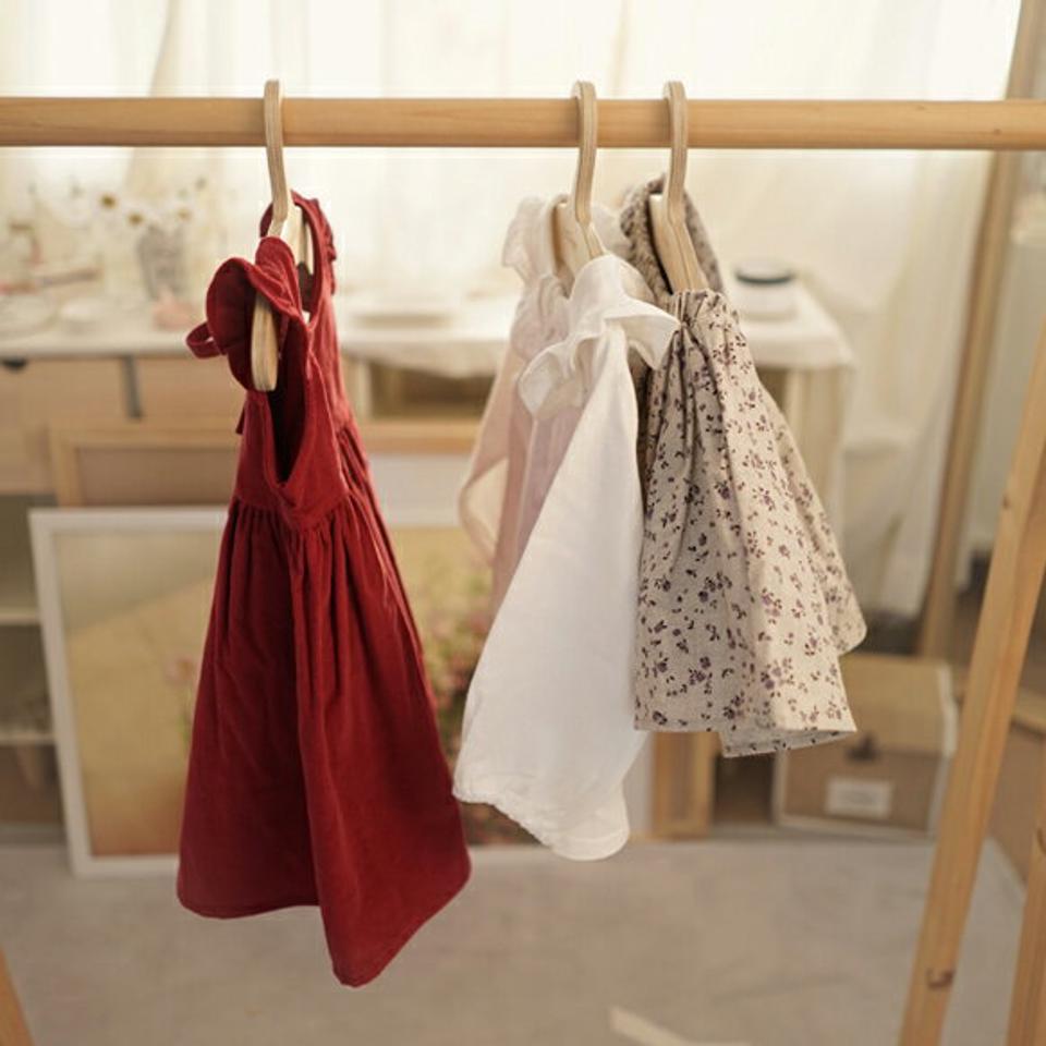 コットンスリーブレス・p009752 キッズ【0~2才】【ops】【ワンピース ロング ロングワンピース スリーブレス ノースリーブ コットン 綿 単色 レイヤード 秋 冬 韓国 韓国子供服 子供 こども 子供服 こども服】【KIDS】