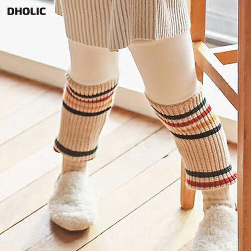 ファー裏地配色ボーダーニットレギンス・p010390 キッズ【3~8才】【pt】【レギンス パンツ ズボン ロングパンツ ボーダー柄 ニット ニットレギンス ファー カジュアル 女の子 男の子 冬 韓国 韓国子供服 子供 こども 子供服 こども服】【KIDS】