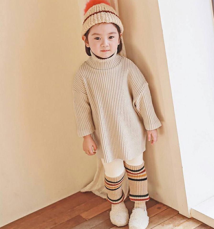 【キッズ30%OFF】起毛リブTシャツ上下SET・p010392 キッズ【3~8才】【set】【セット set トップス Tシャツ リブ リブトップス 長袖 起毛 ハイネック レギンス パンツ ボーダー柄 カジュアル 女の子 男の子 秋 冬 韓国 韓国子供服 子供 こども 子供服 こども服】【KIDS】