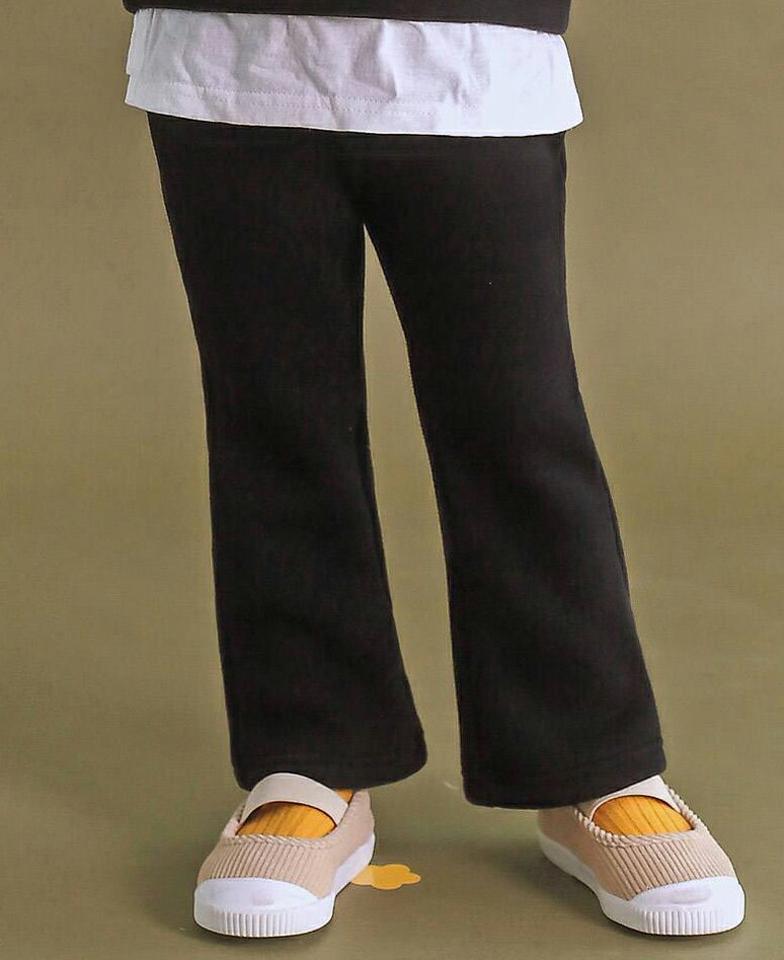 【キッズ30%OFF】裏起毛フレアパンツ・p010426 キッズ【3~8才】【pt】【パンツ ズボン ロングパンツ フレアパンツ フレア 裏起毛 単色 無地 シンプル カジュアル ラフ 女の子 男の子 冬 韓国 韓国子供服 子供 こども 子供服 こども服】【KIDS】