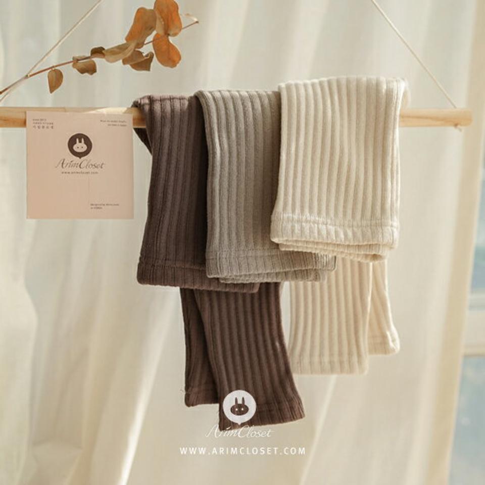 裏起毛リブレギンス・p009768 キッズ【0~2才】【pt】【レギンス パンツ ズボン ロングパンツ 長ズボン 裏起毛 リブ リブレギンス カジュアル シンプル 単色 冬 韓国 韓国子供服 子供 こども 子供服 こども服】【KIDS】