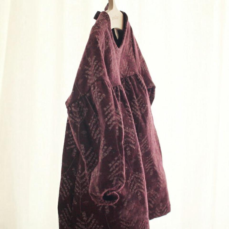 フラワーコットンワンピース・p009751 キッズ【0~2才】【ops】【ワンピース ミディ丈 ミディワンピース 長袖 総柄 コットン 綿 フラワー 花柄 シック 女の子 秋 冬 韓国 韓国子供服 子供 こども 子供服 こども服】【KIDS】