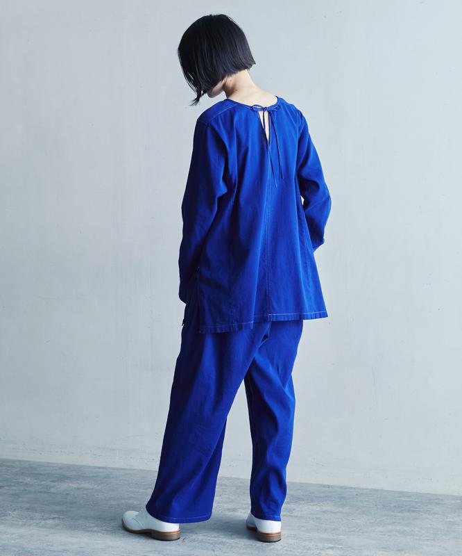 ○近江ちぢみ製品染　前後２wayプルオーバーブラウス（cardo fabrica）