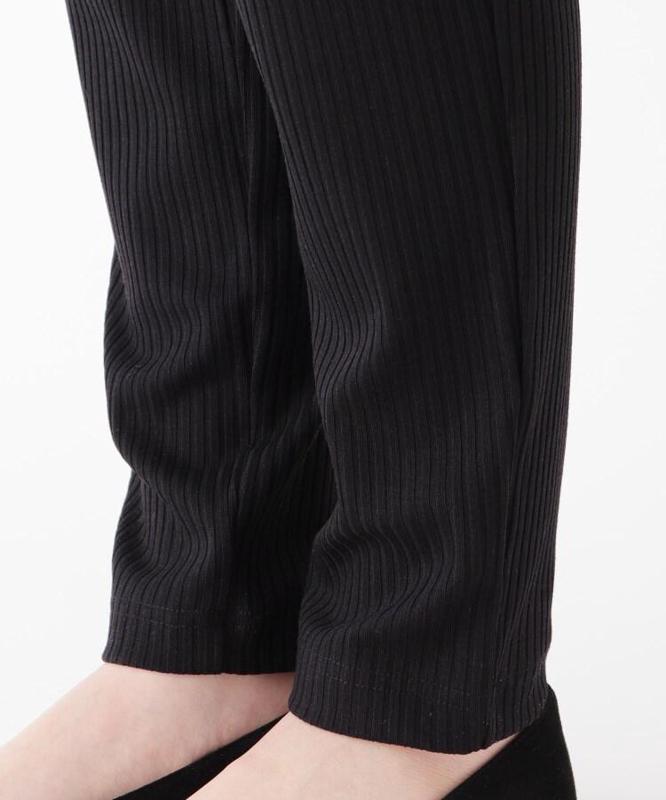スパンリブストレートパンツ