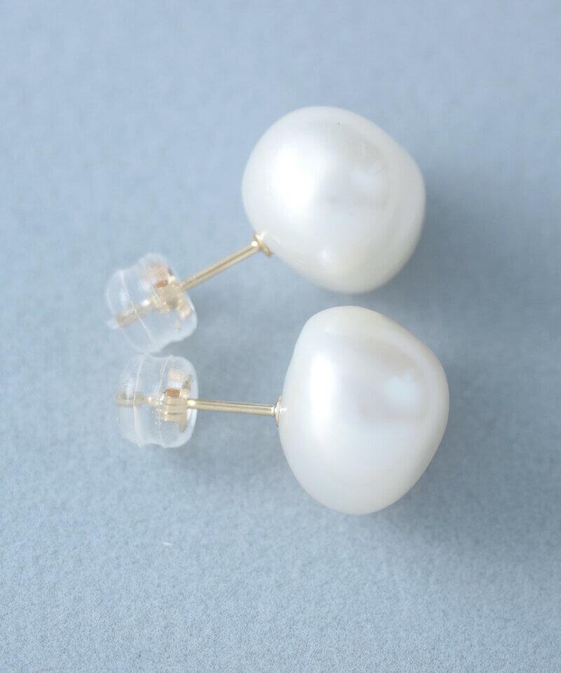 【閉店セール 20%OFF】K10一粒淡水バロックパールピアス ギフト 誕生日 お礼 プレゼント アクセサリー ジュエリー 人気 流行 おしゃれ 入学式 卒業式 結婚式 ピアス パール ニッケルフリー