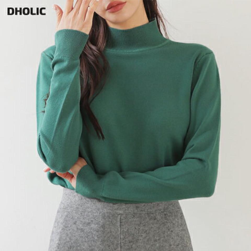 ハイネックニット・全6色・t65951 レディース 【tops】【トップス ニット ニットトップス 長袖 ハイネック 単色 無地 シンプル ベーシック カジュアル 大人 秋 冬 韓国 ファッション】【ハイホリHIHOLLI】