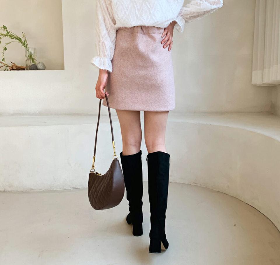 スカラップミニスカート・全3色・t62239 レディース 【sk】【韓国 ファッション ボトムス スカート ミニ ショート 台型 Hライン 無地 スリム 細身 バックゴム サイドジップ付き ミニ カジュアル 秋 冬】