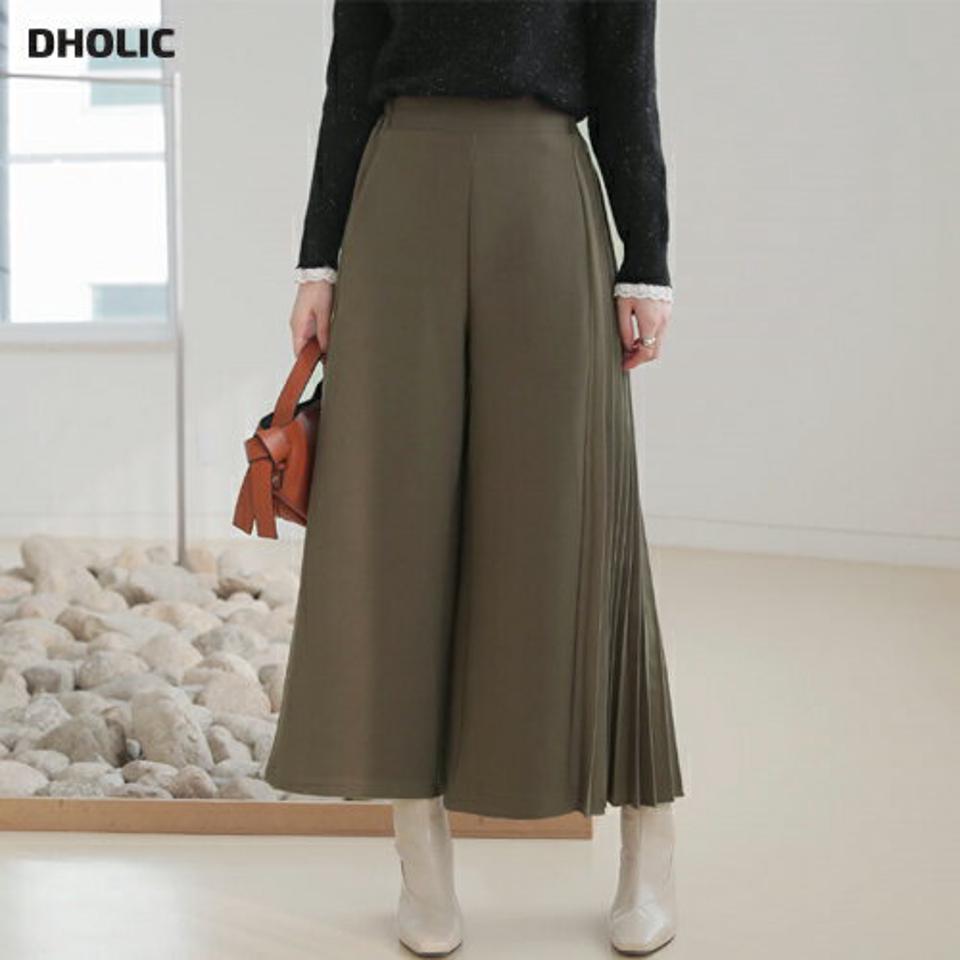 【只今10%OFF】プリーツワイドパンツ・全2色・b65892 レディース 【pt】【パンツ ズボン ロングパンツ ワイド ワイドパンツ プリーツ プリーツパンツ 単色 無地 シンプル 大人 フェミニン 秋 冬 韓国 ファッション】【ハイホリHIHOLLI】