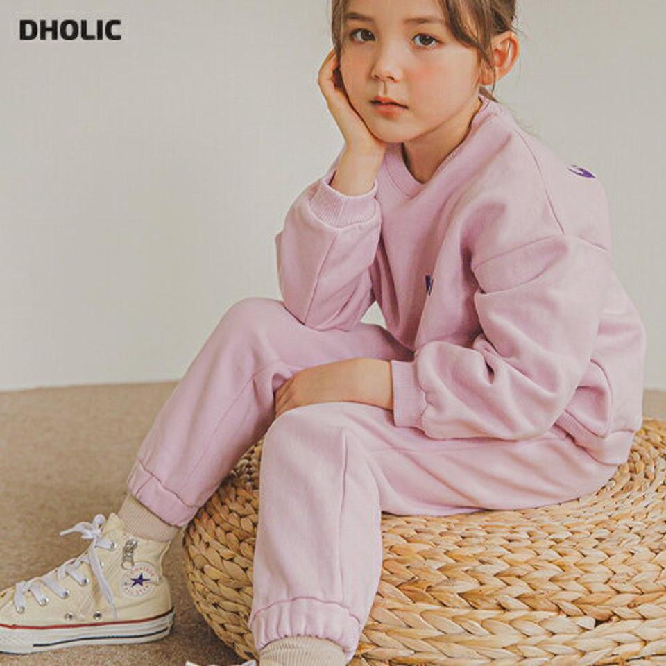 裏起毛Lovery上下SET(pink)・p010099 キッズ 【3~8才】【pt】【韓国 ファッション セットアップ スウェット トレーナー Tシャツ ロングパンツ ジョガーパンツ レタリング ロゴ 女の子 男の子 キッズ 子供服 幼稚園 通学 通園 低学年 秋 冬】【KIDS】