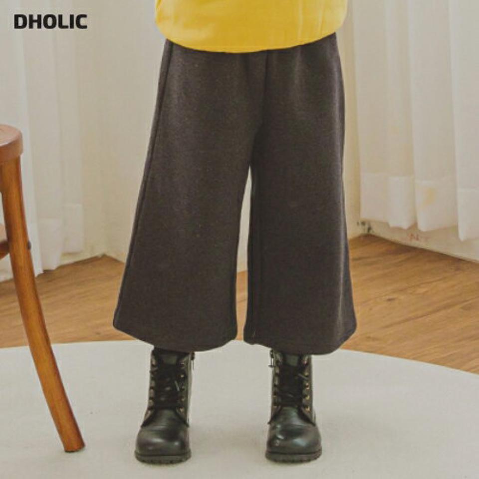 裏起毛フレアパンツ(charcoal)・p009868 キッズ 【3~8才】【pt】【韓国 ファッション ボトムス パンツ ロング ウエストゴム ワイド フレア 無地 女の子 男の子 ユニセックス キッズ 子供 子供服 幼稚園 通学 通園 低学年 秋 冬】【KIDS】