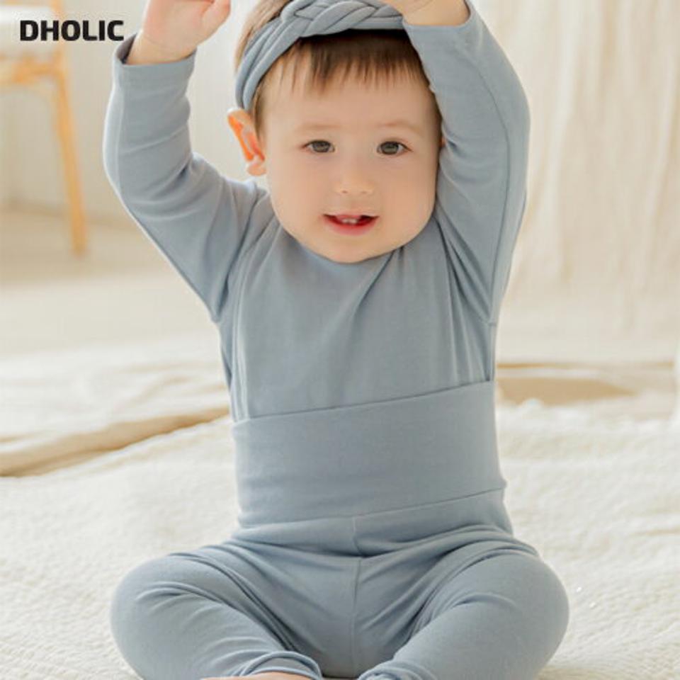ルームウェア(blue) p009025 【0~2才】【bc】【韓国 ファッション パジャマ 上下セット セットアップ Tシャツ カットソー 長袖 ロング パンツ スリム コットン子供 子供用 ベビー 赤ちゃん ベビー用 赤ちゃん用 出産祝い 春 秋 冬】【KIDS】