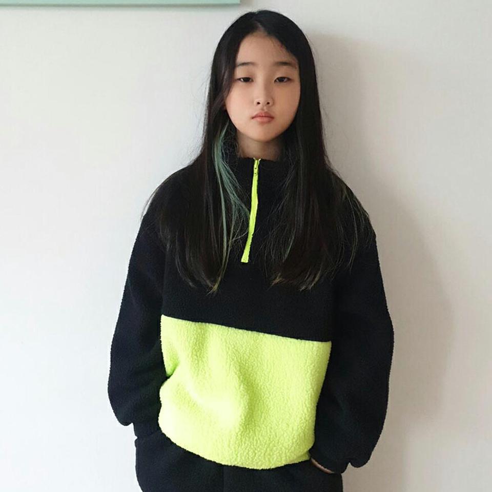 配色ソフトスウェット上下SET(junior)・u10469 キッズ【9~17才】【set】【セットアップ setup トップス 長袖 パンツ ズボン フリース 配色 上下 カジュアル ラフ 女の子 男の子 秋 冬 韓国 韓国子供服 子供 こども 子供服 こども服】【KIDS】【WS】