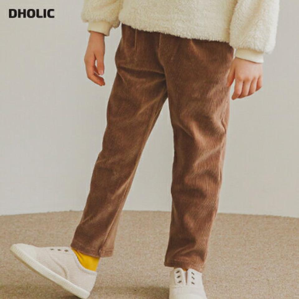裏起毛コーデュロイパンツ(brown)・p009904 キッズ【3~8才】【pt】【パンツ ズボン ロングパンツ 長ズボン コーデュロイ 単色 シンプル カジュアル 裏起毛 ラフ 女の子 男の子 冬 韓国 韓国子供服 子供 こども 子供服 こども服】【KIDS】