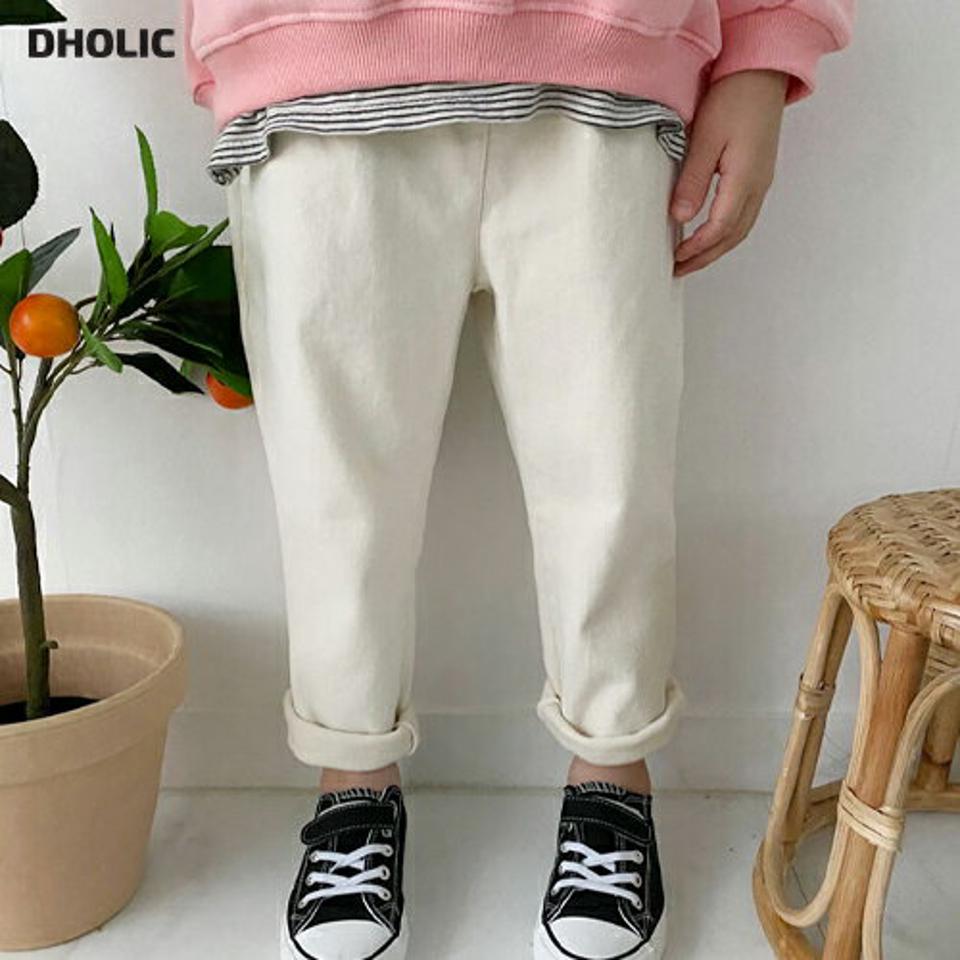 両起毛コットンパンツ・p009834 キッズ【3~8才】【pt】【パンツ ズボン ロングパンツ 長ズボン コットン 綿 裏起毛 起毛 両起毛 カジュアル 単色 無地 シンプル 女の子 男の子 秋 冬 韓国 韓国子供服 子供 こども 子供服 こども服】【KIDS】