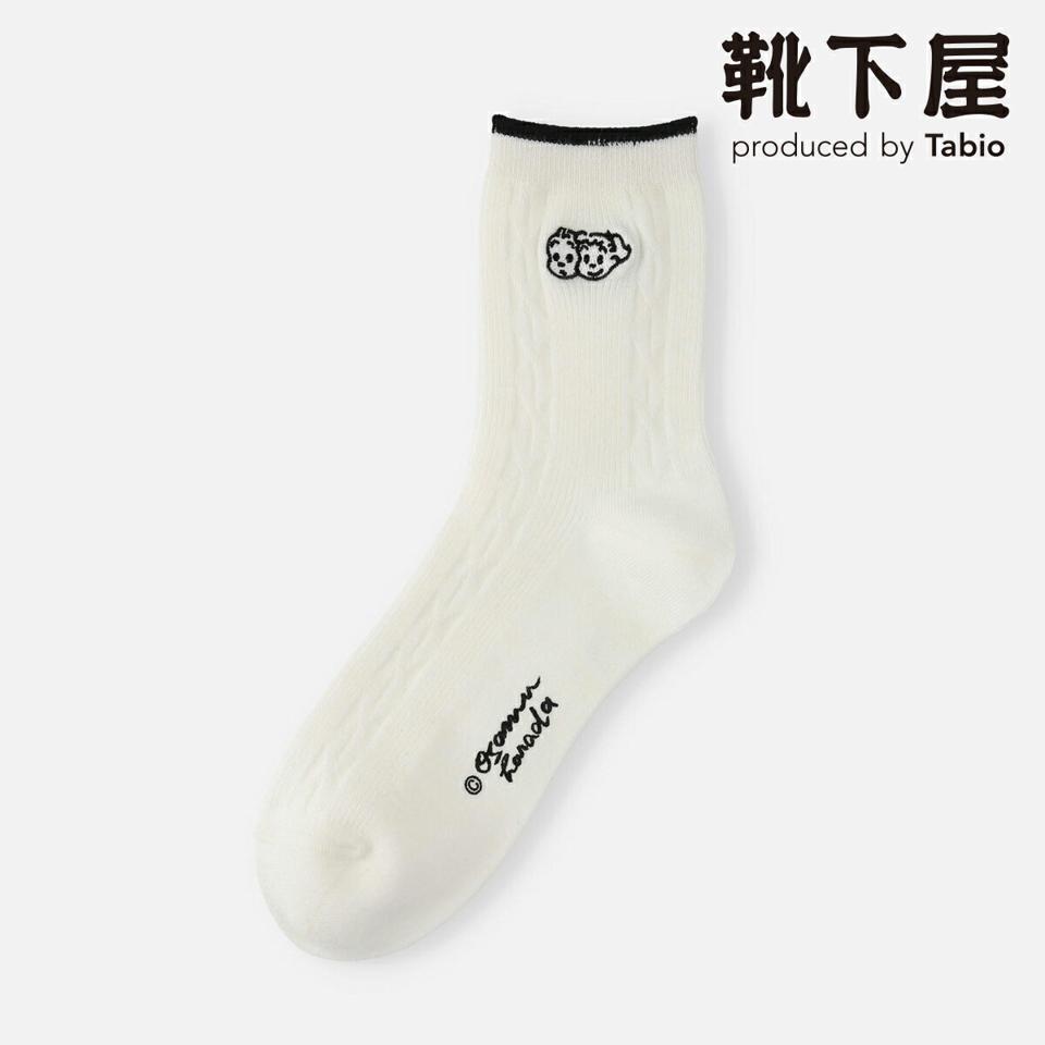 【あす楽】【靴下屋】 OSAMU GOODS 縄柄刺繍ショートソックス / Tabio 靴下 タビオ くつ下 クルー 原田治 オサム オサムグッズ レディース 日本製