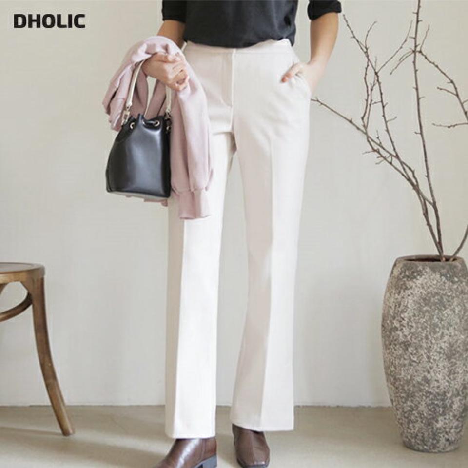 サイドスリットパンツ・全3色・t65933 レディース 【pt】【パンツ ズボン ロングパンツ 単色 無地 シンプル 大人 オフィスカジュアル スリット きれいめ 秋 冬 韓国 ファッション】【ハイホリHIHOLLI】