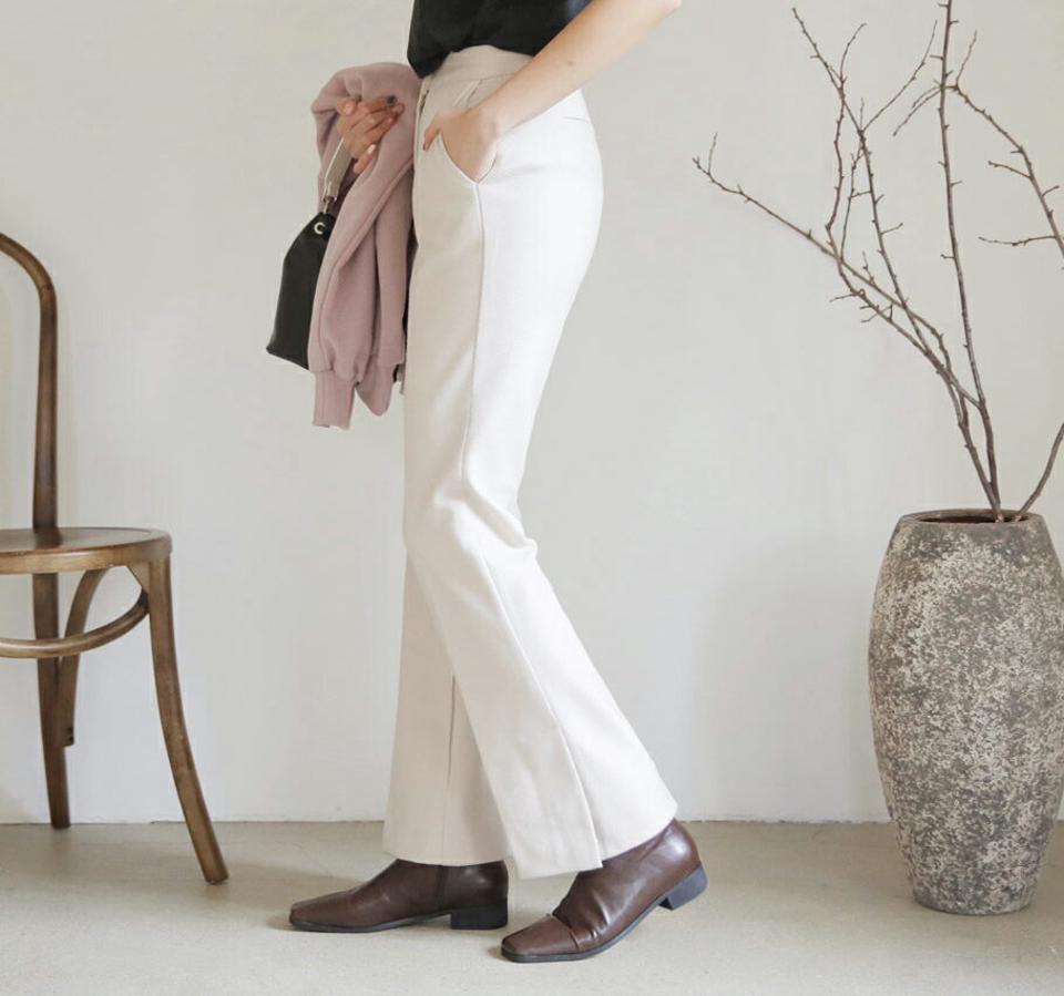 サイドスリットパンツ・全3色・t65933 レディース 【pt】【パンツ ズボン ロングパンツ 単色 無地 シンプル 大人 オフィスカジュアル スリット きれいめ 秋 冬 韓国 ファッション】【ハイホリHIHOLLI】