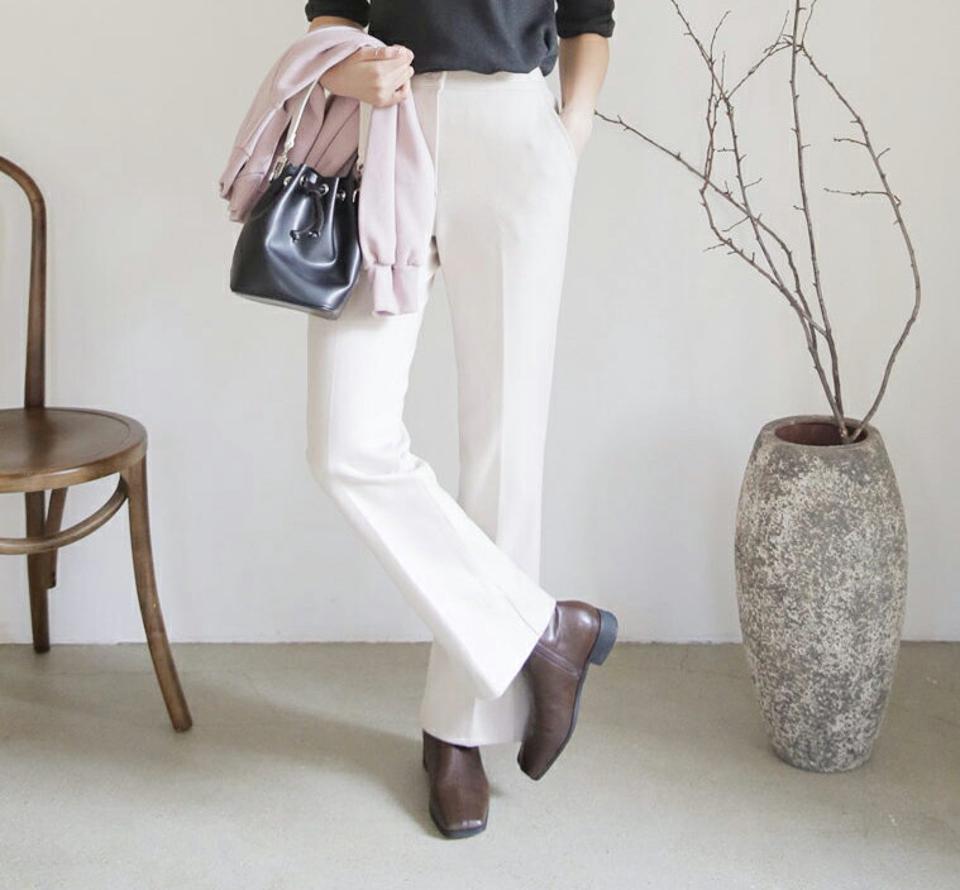 サイドスリットパンツ・全3色・t65933 レディース 【pt】【パンツ ズボン ロングパンツ 単色 無地 シンプル 大人 オフィスカジュアル スリット きれいめ 秋 冬 韓国 ファッション】【ハイホリHIHOLLI】