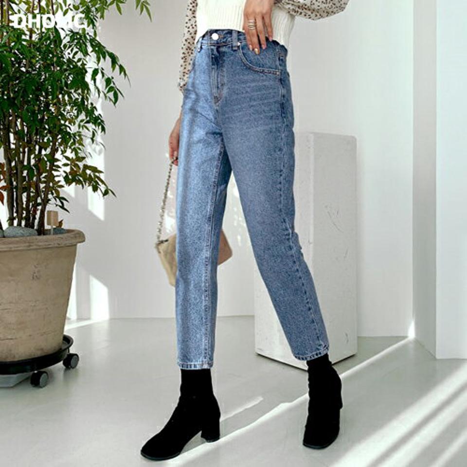 クロップドデニムパンツ・全1色・t56541 レディース 【pt】【韓国 ファッション ボトムス デニム パンツ ロング フォルム スキニー 細身 ポケット付き スリム ベーシック デイリー ボタン ファスナー ベルトループ カジュアル 秋 冬】