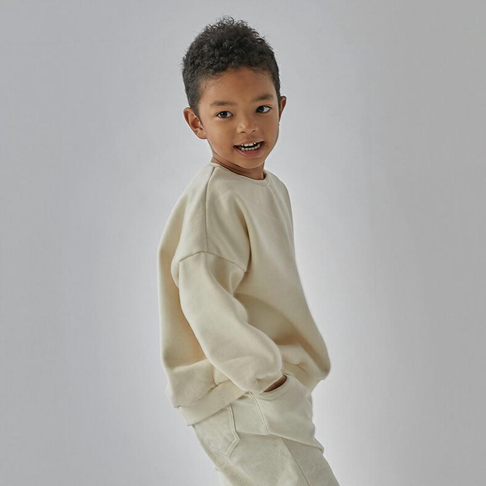 裏起毛スウェット(junior)・u10657 キッズ 【9~17才】【tops】【韓国 ファッション トップス トレーナー Tシャツ カットソー オーバーサイズ 女の子 男の子 ドロップショルダー キッズ こども 子供 子供服 通学 低学年 小学生 ジュニア 冬】【KIDS】