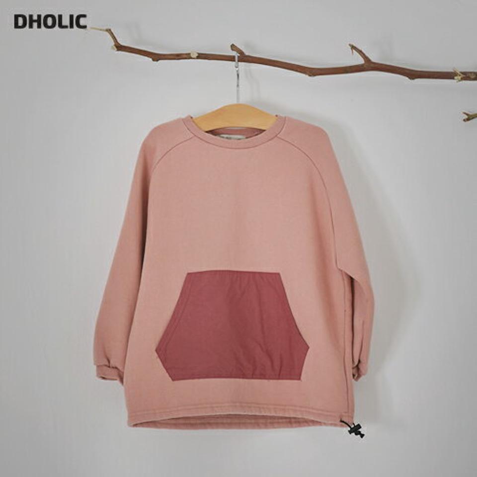 裏起毛配色ポケットスウェット(junior)・u10675 キッズ 【9~17才】【tops】【韓国 ファッション トップス トレーナー Tシャツ カットソー オーバーサイズ 女の子 男の子 ラグランスリーブ キッズ こども 子供 子供服 通学 低学年 小学生 ジュニア 冬】【KIDS】