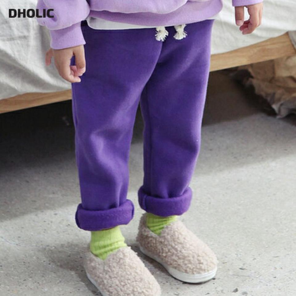 両起毛スウェットパンツ・p010606 キッズ【3~8才】【pt】【パンツ ズボン ロングパンツ 長ズボン スウェットパンツ 単色 無地 シンプル ベーシック カジュアル ラフ 裏起毛 起毛 女の子 男の子 冬 韓国 韓国子供服 こども 子供服 こども服】【KIDS】