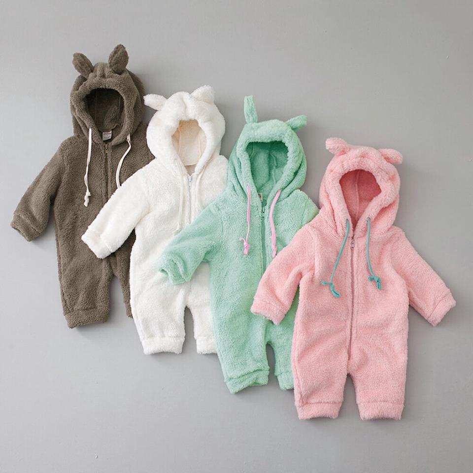 ソフトロンパース・u08736 キッズ【0~2才】【bc】【ロンパース 長袖 ズボン パンツ ソフト 耳 アニマル 動物 可愛い かわいい シンプル カジュアル 女の子 男の子 冬 韓国 韓国子供服 子供 こども 子供服 こども服】【KIDS】