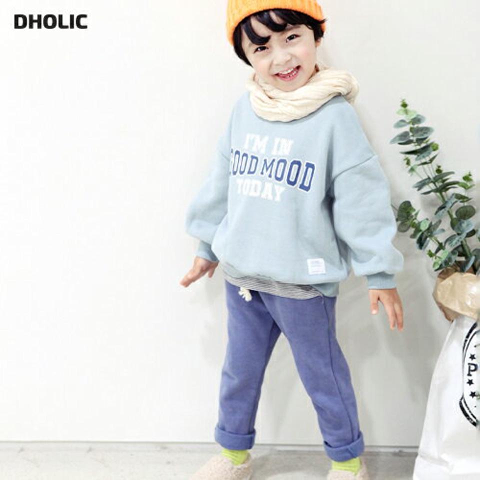 両起毛GOODレタリングスウェット上下SET・p010609 キッズ【3~8才】【set】【setup セットアップ スウェット トップス 長袖 トレーナー パンツ ズボン 長ズボン ロゴ 裏起毛 女の子 男の子 冬 韓国 韓国子供服 子供 こども 子供服 こども服】【KIDS】