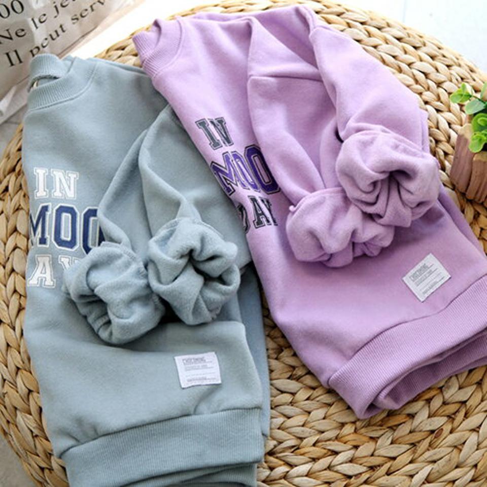 両起毛GOODレタリングスウェット上下SET・p010609 キッズ【3~8才】【set】【setup セットアップ スウェット トップス 長袖 トレーナー パンツ ズボン 長ズボン ロゴ 裏起毛 女の子 男の子 冬 韓国 韓国子供服 子供 こども 子供服 こども服】【KIDS】