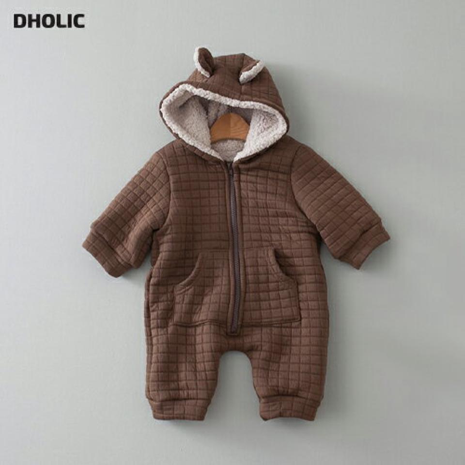 フロントポケットソフトロンパース・u08733 キッズ【0~2才】【bc】【ロンパース 長袖 パンツ ズボン ソフト 耳 アニマル 動物 可愛い かわいい カジュアル 女の子 男の子 冬 韓国 韓国子供服 子供 こども 子供服 こども服】【KIDS】【KK】