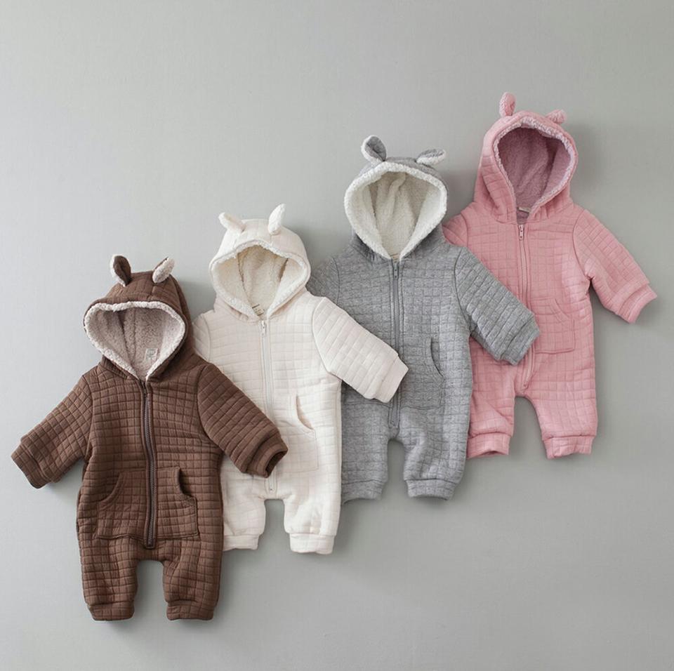 フロントポケットソフトロンパース・u08733 キッズ【0~2才】【bc】【ロンパース 長袖 パンツ ズボン ソフト 耳 アニマル 動物 可愛い かわいい カジュアル 女の子 男の子 冬 韓国 韓国子供服 子供 こども 子供服 こども服】【KIDS】【KK】
