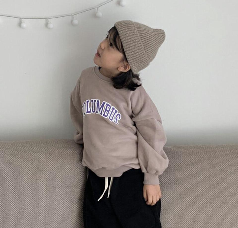 裏起毛コロンブススウェット(junior)・u09505 キッズ 【9~17才】【tops】【韓国 ファッション トップス トレーナー Tシャツ カットソー オーバーサイズ ルーズ 女の子 男の子 ユニセックス キッズ 子供 こども 子供服 通学 小学生 ジュニア 秋 冬】【KIDS】