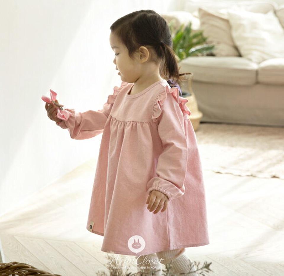 2TYPEバックリボンワンピース・p010536 キッズ 【3~8才】【ops】【韓国 ファッション ワンピース ミディワンピース ミドル ミディアム 膝丈 フレア Aライン 長袖 女の子 キッズ 子供 子供服 幼稚園 通学 通園 低学年 秋 冬】【KIDS】