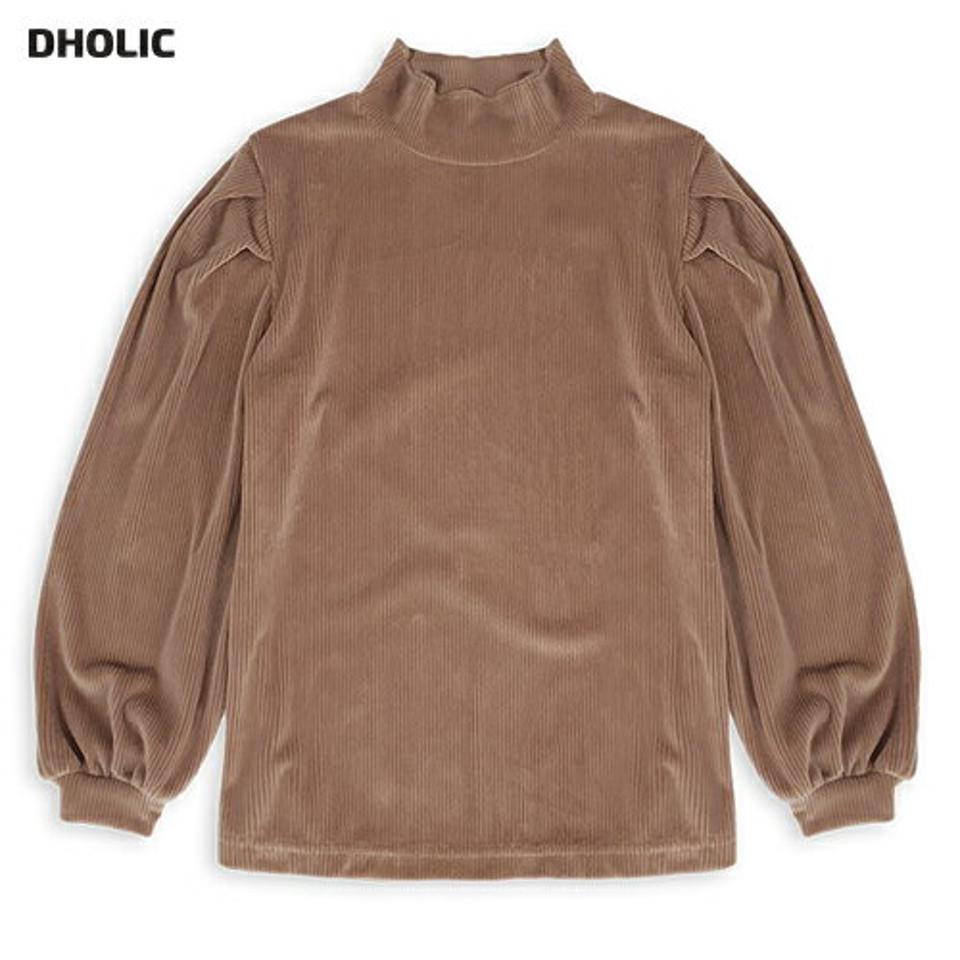 フリルハーフネックTシャツ(beige)・p009847 キッズ 【3~8才】【tops】【韓国 ファッション トップス Tシャツ カットソー モックネック ハイネック 長袖 ルーズ ゆったり 無地 フランネル キッズ 子供 子供服 幼稚園 通学 通園 低学年 秋 冬】【KIDS】