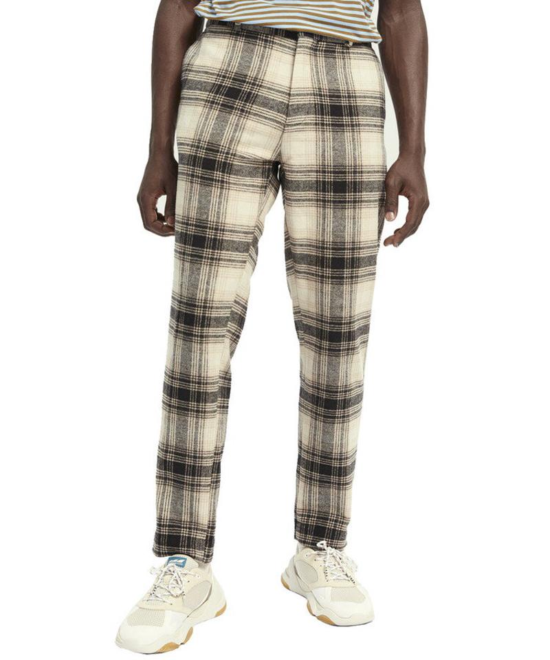 【最終値下げ】SCOTCH&SODA スコッチ&ソーダ メンズ クロップドパンツ Stuart slim-fit stretch wool-blend chino チェック 292-21520 ボトムス 送料無料
