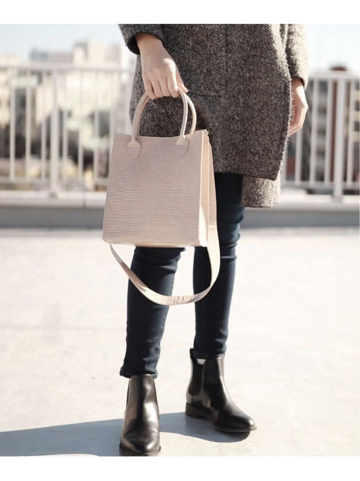 Florist フローリスト の 縦長バケツ型クロコ調バッグ Parte